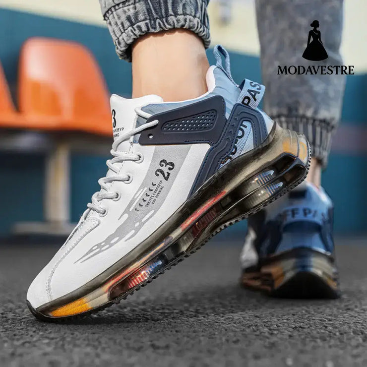 Men Sneakers Running Boots Fashion Outdoor Jogging Sports Shoes Mesh Breathable Cushioning Black Basket Footwear Male