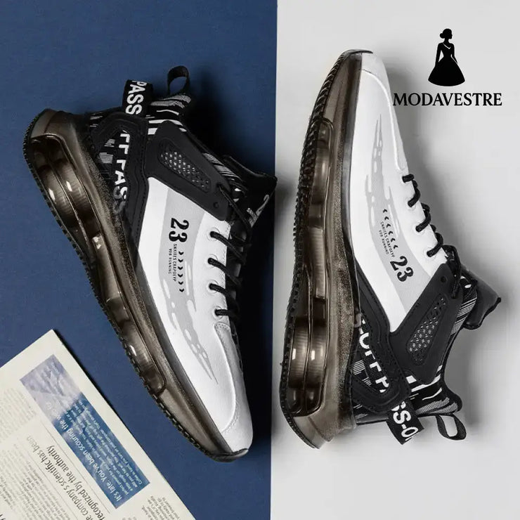 Men Sneakers Running Boots Fashion Outdoor Jogging Sports Shoes Mesh Breathable Cushioning Black Basket Footwear Male