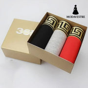 Mens 3Pcs sexy Underwear Boxers Men Shorts Boxer Black red grey / 3XL