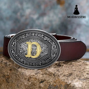 Men’s And Women’s Floral Letter Buckle Belts D