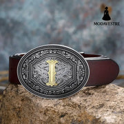 Men’s And Women’s Floral Letter Buckle Belts I