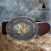 Men’s And Women’s Floral Letter Buckle Belts N