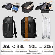 Men’s Backpack Business Travel Backpack Large Capacity Expansion Multifunctional Vacuum Compression Backpack for Men