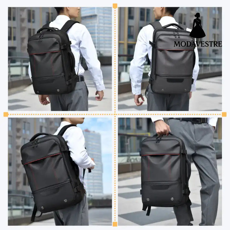 Men’s Backpack Business Travel Backpack Large Capacity Expansion Multifunctional Vacuum Compression Backpack for Men