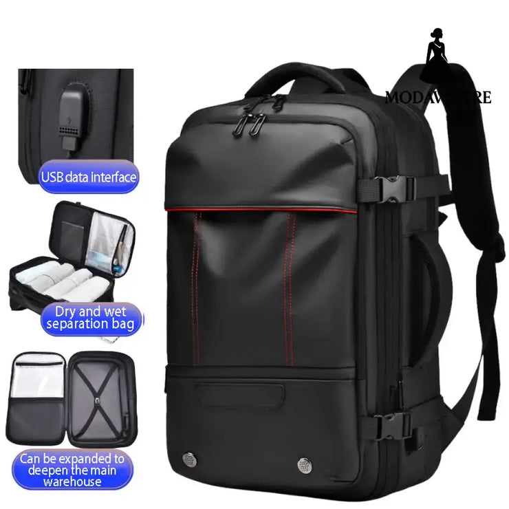 Men’s Backpack Business Travel Backpack Large Capacity Expansion Multifunctional Vacuum Compression Backpack for Men