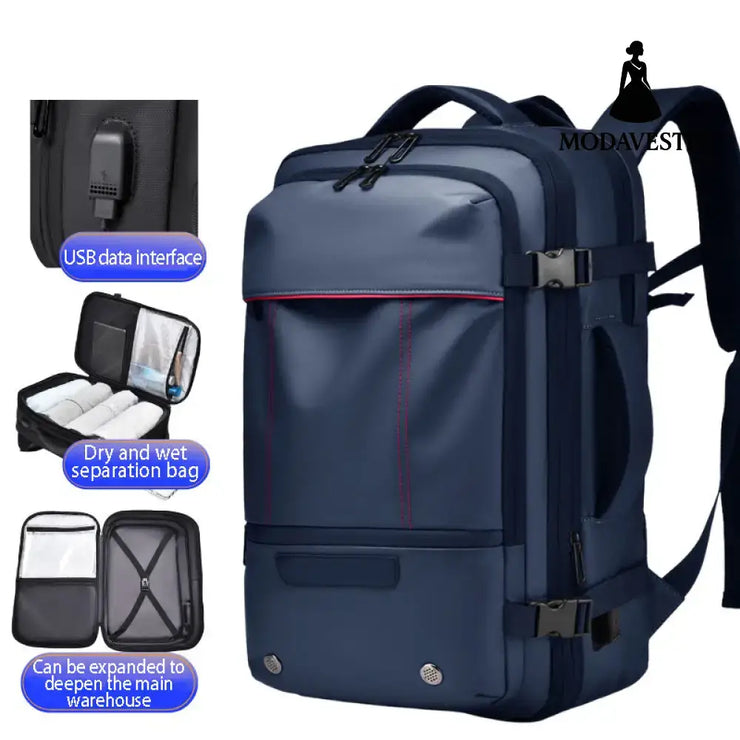 Men’s Backpack Business Travel Backpack Large Capacity Expansion Multifunctional Vacuum Compression Backpack for Men