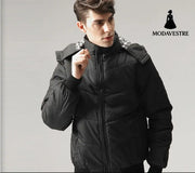 Men’s cotton clothing Autumn and winter hooded Korean version of the thick cotton jacket explosion models middle-aged
