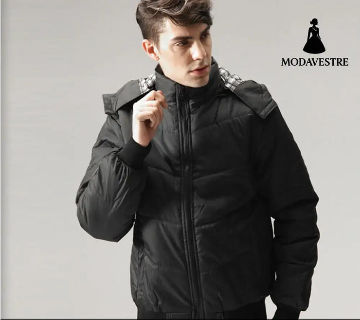 Men’s cotton clothing Autumn and winter hooded Korean version of the thick cotton jacket explosion models middle-aged