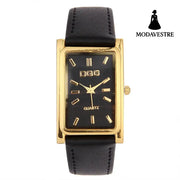 Men’s Gold Square Watch Head Pin Buckle Quartz Watch 6 Color Accessory