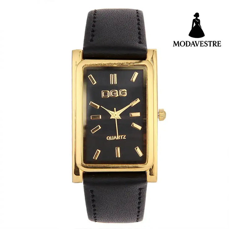Men’s Gold Square Watch Head Pin Buckle Quartz Watch 6 Color Accessory