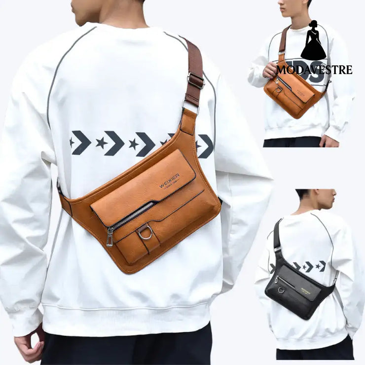 Men’s large capacity waterproof chest bag large capacity crossbody bag shoulder bag