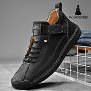 Men's mid top Martin boots outdoor casual workwear stitched men's shoes - MODAVESTRE