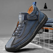 Men's mid top Martin boots outdoor casual workwear stitched men's shoes - MODAVESTRE