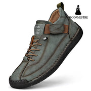 Men's mid top Martin boots outdoor casual workwear stitched men's shoes - MODAVESTRE