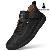 Men's mid top Martin boots outdoor casual workwear stitched men's shoes - MODAVESTRE
