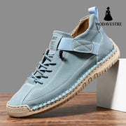 Men's mid top Martin boots outdoor casual workwear stitched men's shoes - MODAVESTRE