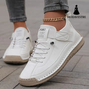 Men's mid top Martin boots outdoor casual workwear stitched men's shoes - MODAVESTRE