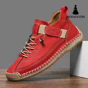 Men's mid top Martin boots outdoor casual workwear stitched men's shoes - MODAVESTRE