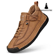 Men's mid top Martin boots outdoor casual workwear stitched men's shoes - MODAVESTRE