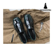 Men’S Shoes Low-Top Thick-Soled Personality Trend All-Match Spring New Breathable Footwear Korean Casual Leather Shoes