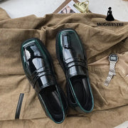 Men’S Shoes Low-Top Thick-Soled Personality Trend All-Match Spring New Breathable Footwear Korean Casual Leather Shoes