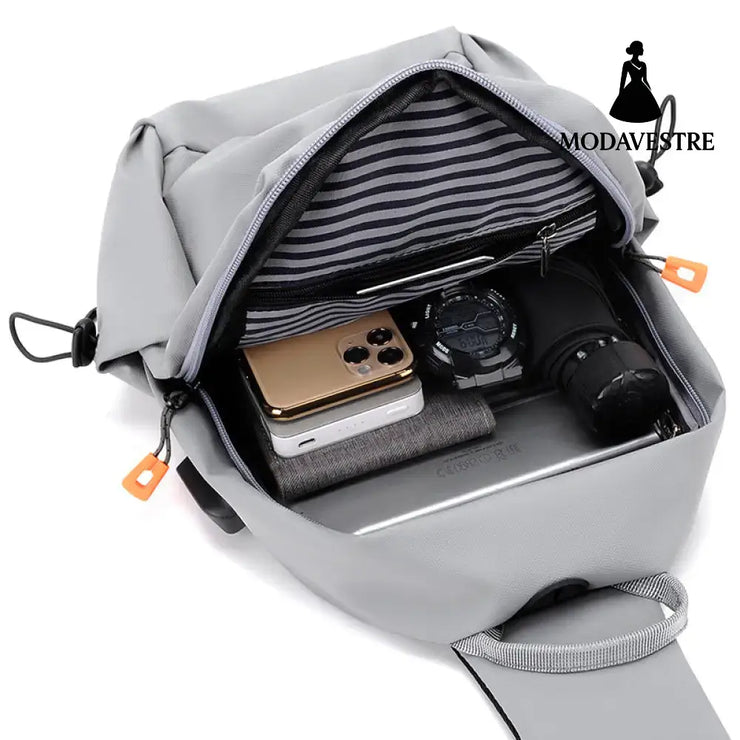 Men’s sports chest bag shoulder bag simple men’s crossbody bag fashionable small shoulder bag