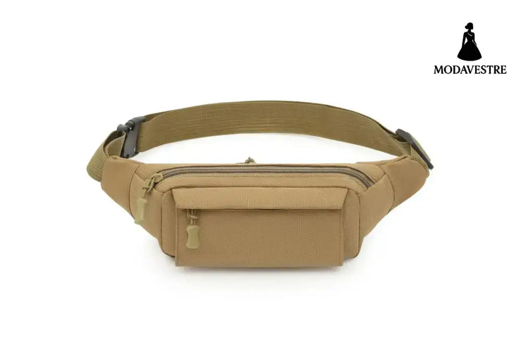 Men’s waist bag mobile phone bag multifunctional sports and leisure men’s bag outdoor camouflage bag khaki