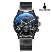 Men’s watch high-end buckle steel watch Black and black Accessory