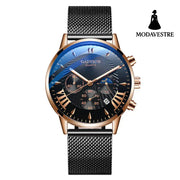 Men’s watch high-end buckle steel watch Rose gold Accessory