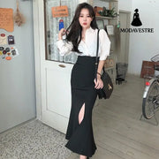 Mermaid skirt skirt suit