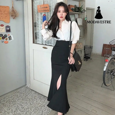 Mermaid skirt skirt suit