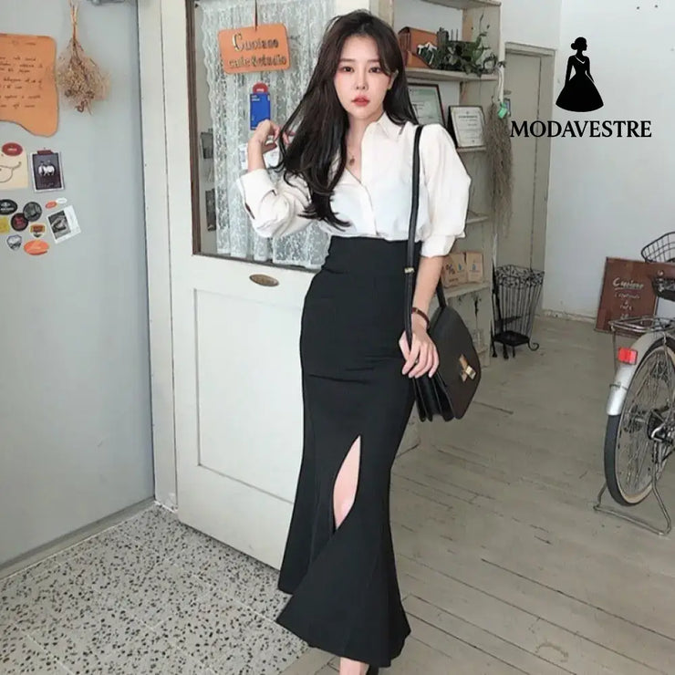 Mermaid skirt skirt suit