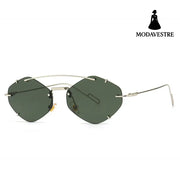 Metal Frameless Sun Glasses Women