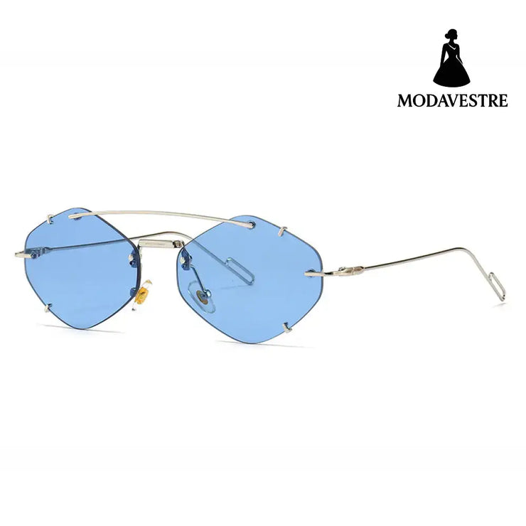 Metal Frameless Sun Glasses Women