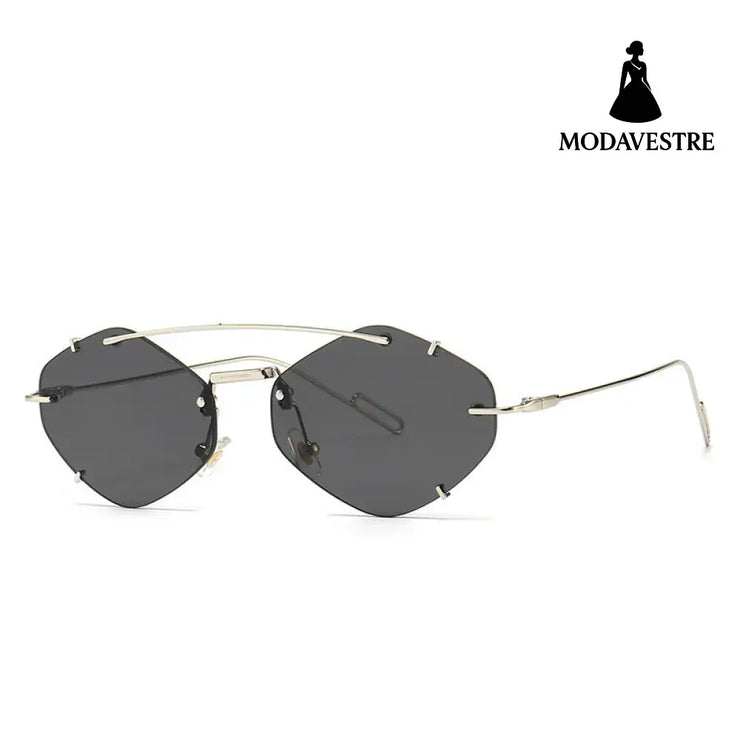Metal Frameless Sun Glasses Women