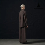 Minimalist Oversized Shirt – Women’s Loose Tencel Button-Up Blouse