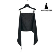 Minimalist Satin Triangle Scarf – Elegant Women’s Silk Look Neck & Head Wrap Black / One Size Fits All