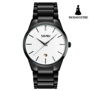 Moment Beauty Fashion Men’s Brand Watch Waterproof Korean Style Trendy Steel Band Quartz Watch B