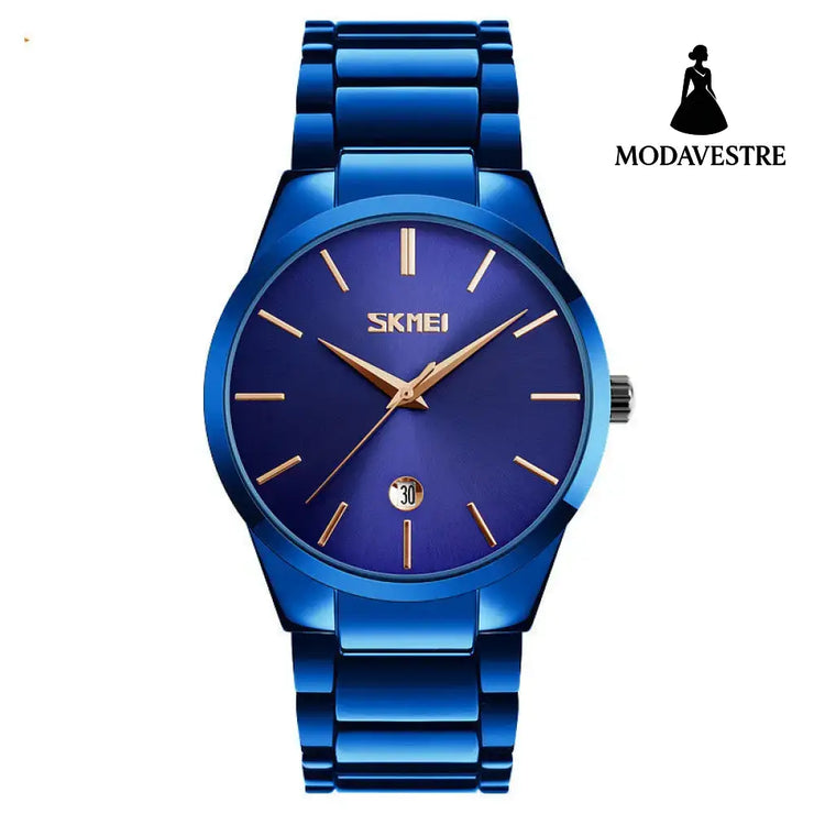 Moment Beauty Fashion Men’s Brand Watch Waterproof Korean Style Trendy Steel Band Quartz Watch G