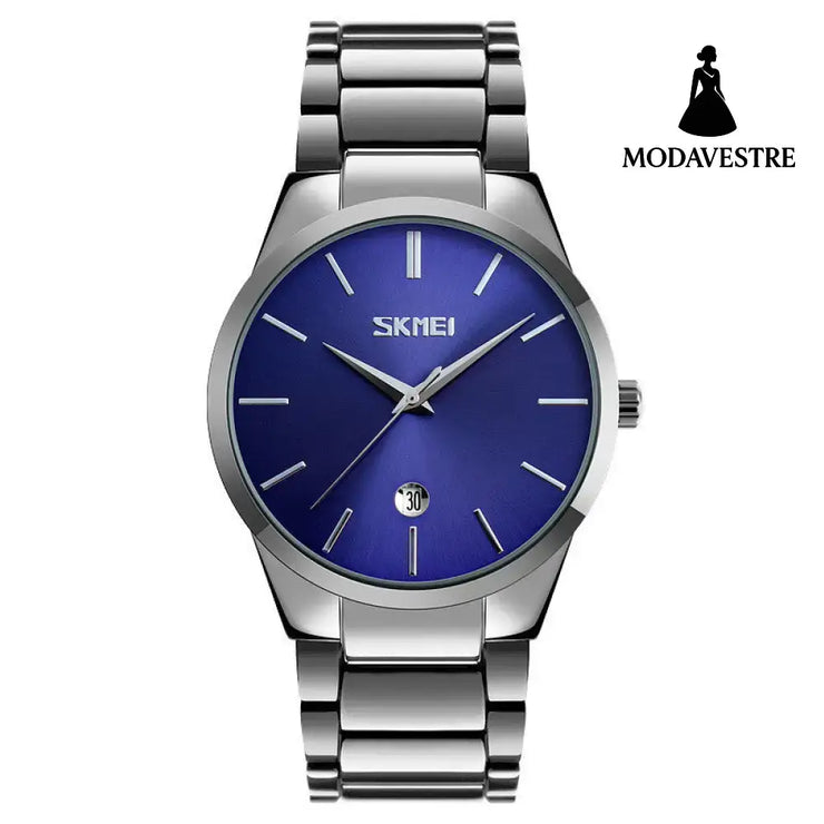 Moment Beauty Fashion Men’s Brand Watch Waterproof Korean Style Trendy Steel Band Quartz Watch I