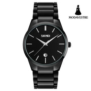 Moment Beauty Fashion Men’s Brand Watch Waterproof Korean Style Trendy Steel Band Quartz Watch L