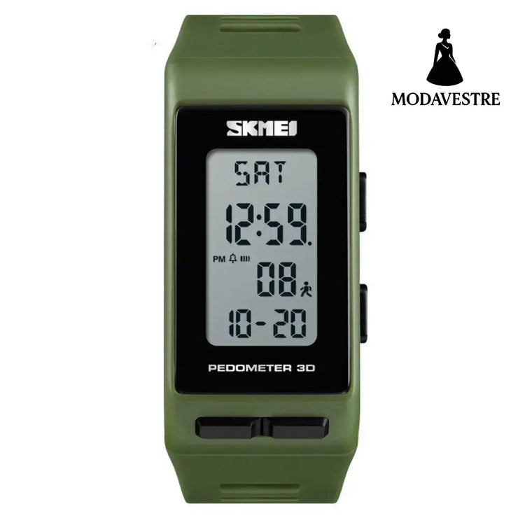 Moment Beauty Outdoor Sports Fashion Trend Electronic Watch Army Green