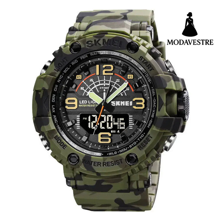 Moment Beauty Sports Electronic Watch Camouflage green