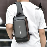 Motorcycle bag password anti-theft chest bag men’s shoulder bag large capacity casual men’s bag multifunctional