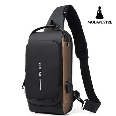 Motorcycle bag password anti-theft chest bag men’s shoulder bag large capacity casual men’s bag multifunctional