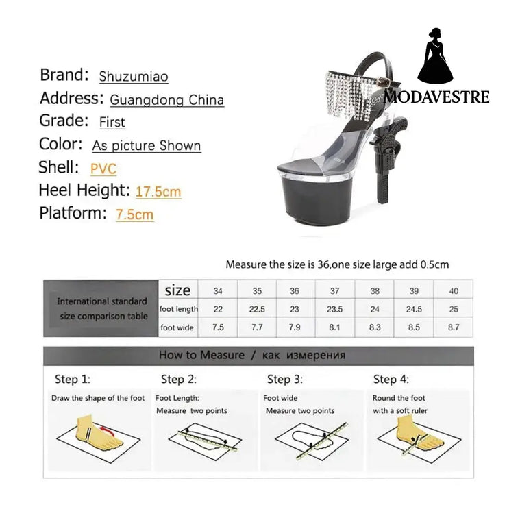 Muffin Sandals Super High Heels Transparent High Heels