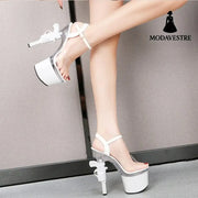 Muffin Sandals Super High Heels Transparent High Heels