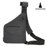 Multi functional sports waist bag single shoulder anti-theft bag lightweight and close fitting chest bag Gray right