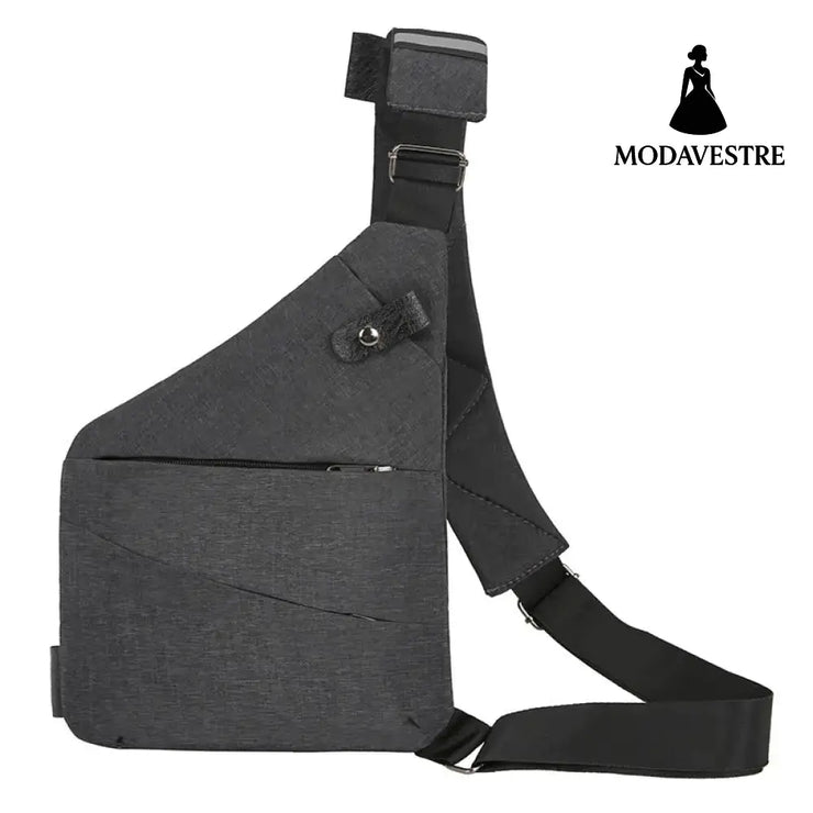 Multi functional sports waist bag single shoulder anti-theft bag lightweight and close fitting chest bag Gray right