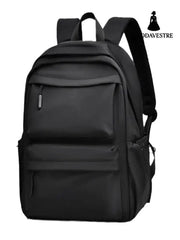 Multi Pocketed Adjustable Strap Backpack Bag Black / One Size